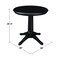 International Concepts Round 30 in Round Top Pedestal Table, 28.9 inH, Black, 30 W, 30 L, 29.9 in H, Wood, Black K46-30RT-27B - alternate 3